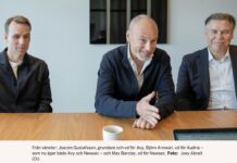 Joacim Gustafsson (CEO of Avy), Björn Annwall (CEO of Audria) and Max Barclay (co-CEO of Newsec) | AI PropTech News